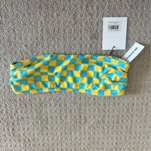 With jean bikini top